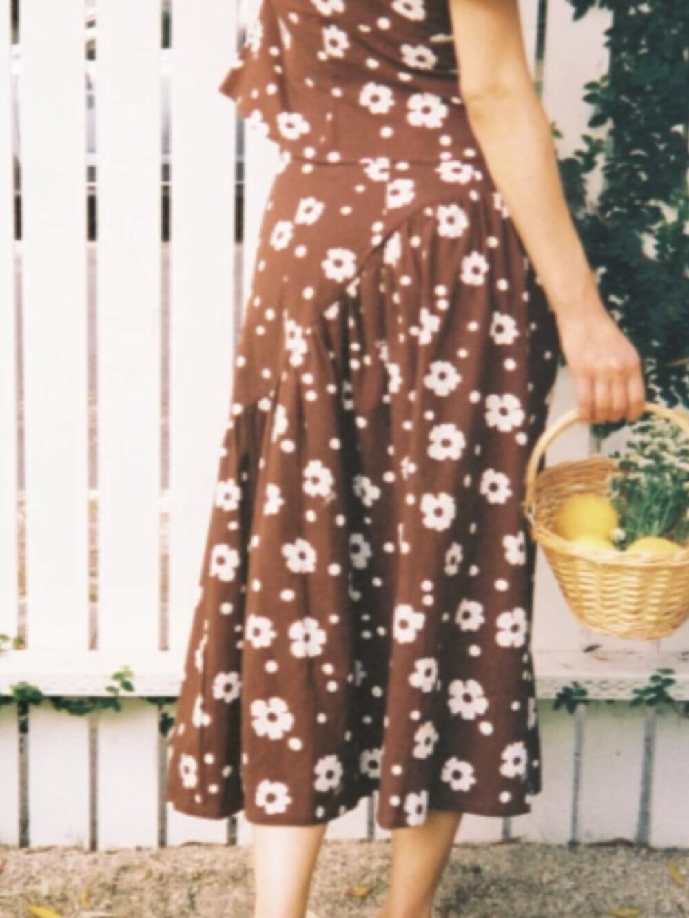 Maeve Midi Skirt - Brown Mod Dot - Lisa Says Gah NWT - Picture 4 of 5